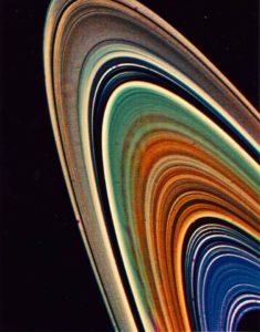 Saturn's rings (false colour)